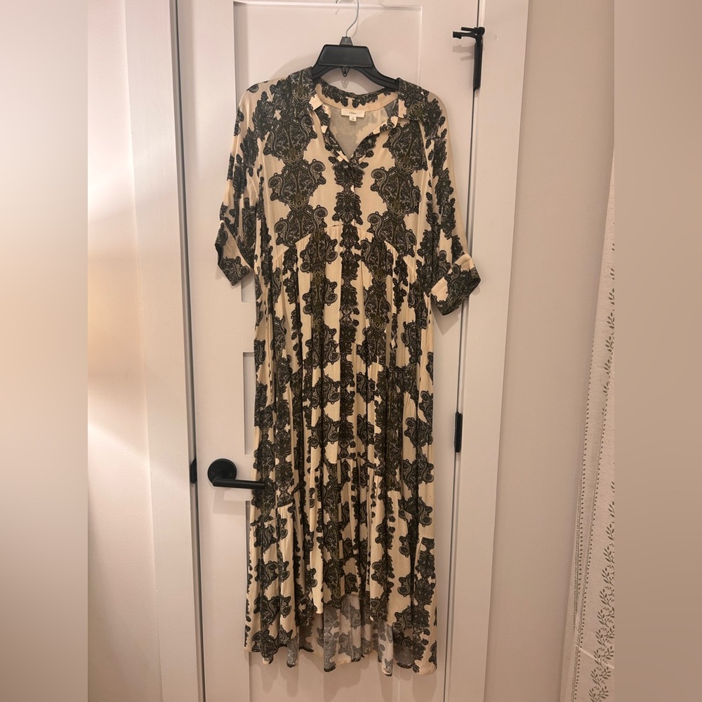 A loves A Green and Cream Maxi Dress